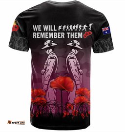 Amazing Aussie Australia Anzac Day T-shirt - Anzac Day Soldier We Will Remember Them T-shirt Pink