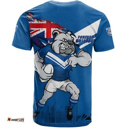 Amazing Aussie Canterbury-Bankstown Bulldogs T-Shirt Custom For Die Hard Fan Australia Flag Scratch Style