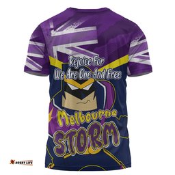 Amazing Aussie Melbourne Storm T-Shirt - Happy Australia Day We Are One And Free