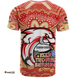 Amazing Aussie Redcliffe Dolphins T-Shirt Aboriginal Inspired Naidoc Week Custom For Die Hard Fan Supporters