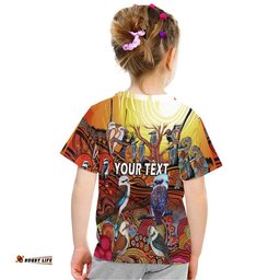custom personalised australia kookaburra dreaming aboriginal arty style t shirt