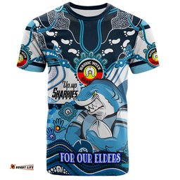 Amazing Aussie Cronulla-Sutherland Sharks Naidoc Week Custom T-shirt - For Our Elders Home Jersey T-shirt