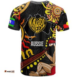 Amazing Aussie Australia Naidoc Week T-Shirt - Custom Naidoc Week Aboriginal Inspired Culture in My Heart "Get up! Stand up! Show up!" T-Shirt