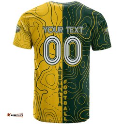 personalised matildas mascot t shirt australia football topographic dt02