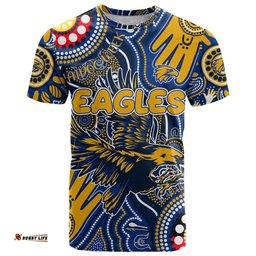 personalised naidoc week 2024 west coast eagles t shirt australian aboriginal hand painting dt02