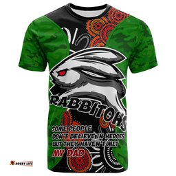 Amazing Aussie South Sydney Rabbitohs T-shirt - Custom Father's Day South Sydney Rabbitohs Indigenous Energy T-shirt