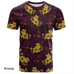 Amazing Aussie Brisbane Broncos Custom T-Shirt - Brisbane Broncos With Maori Patterns T-Shirt