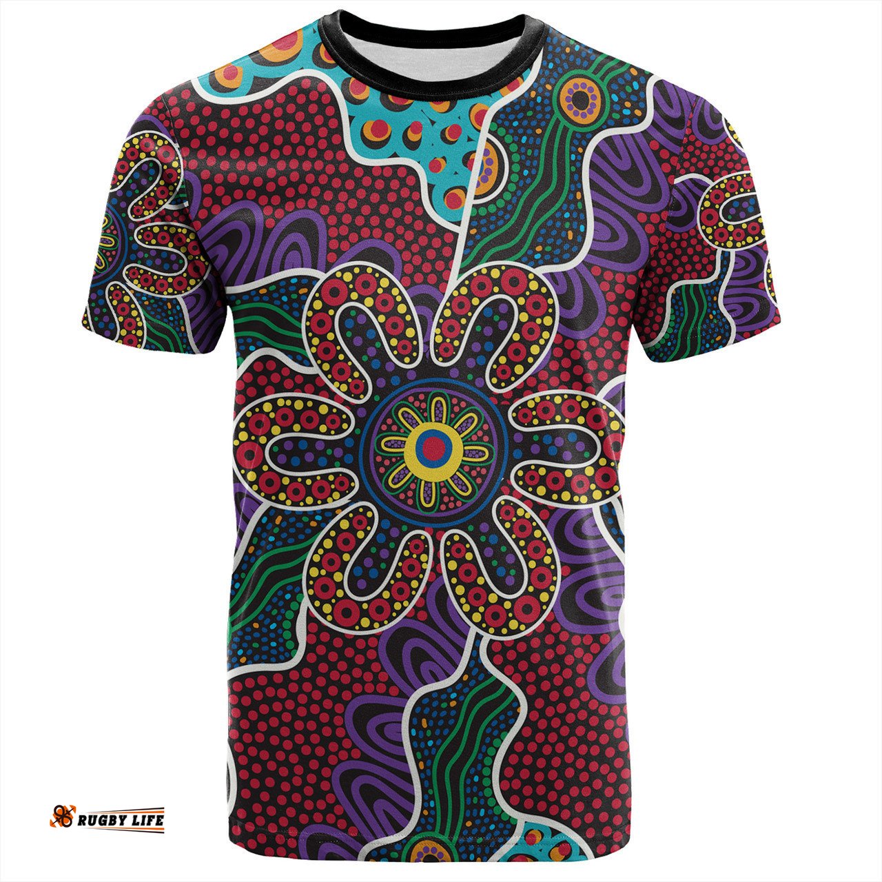 Amazing Aussie Australia Aboriginal T-shirt - Aboriginal Dot Art Color Inspired T-shirt