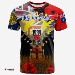 Amazing Aussie Australia Anzac Day T-shirt - World War II 1939 -1945 Anzac Day Commemoration Poppy T-shirt