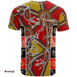 Amazing Aussie Australia Aboriginal Inspired T-Shirt - Kangaroo Dot Painting Patterns