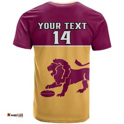 personalised brisbane lions football 2023 t shirt sporty gold version