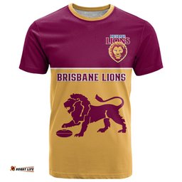 personalised brisbane lions football 2023 t shirt sporty gold version