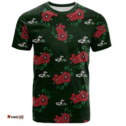Amazing Aussie South Sydney Rabbitohs T-Shirt - Bunnies With Maori Patterns T-Shirt