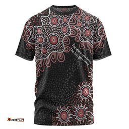 Amazing Aussie Australia Aboriginal T-shirt - The More You Know The Less You Need Red Patterns T-shirt