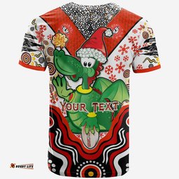 Amazing Aussie St. George Illawarra Dragons Christmas T-shirt - Custom Christmas Green Dragons Indigenous T-shirt