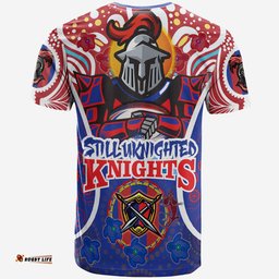 Amazing Aussie Newcastle Knights Custom Indigenous T-Shirt - Newcastle Knights Team Still Uknighted Make Us Roar Personalised T-Shirt