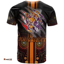 Amazing Aussie Wests Tigers T-shirt - Custom Wests Tigers Claw Aboriginal Inspired Indigenous Sport Style T-shirt