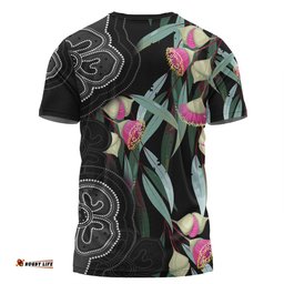 Amazing Aussie Australia Aboriginal T-shirt - Seamless Pattern With Eucalyptus Flower T-shirt