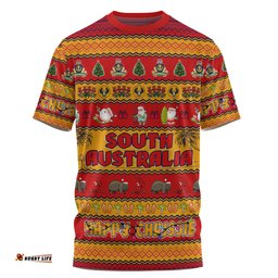 Amazing Aussie South Australia Christmas Custom T-shirt - Happy Chrissie Ugly Style T-shirt