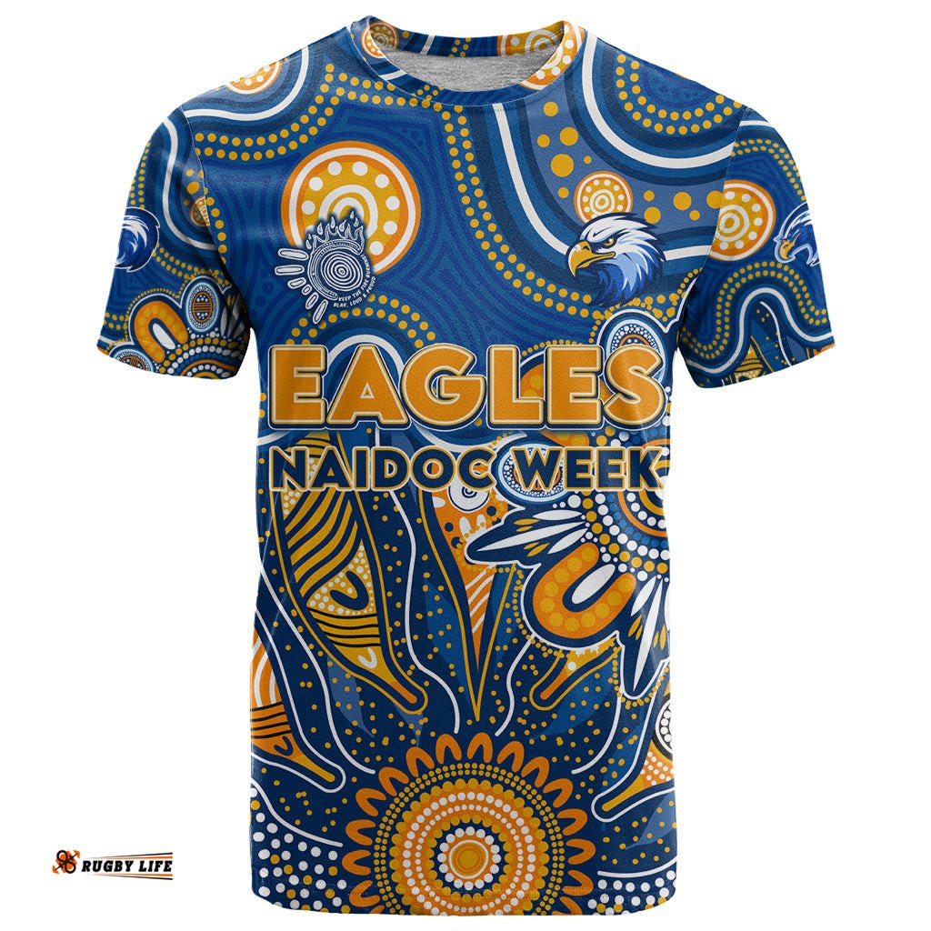 personalised eagles naidoc week 2024 t shirt aussie aboriginal art dt02