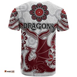 Amazing Aussie St.George T-shirt - Custom Aboriginal Inspired Australia Illawarra and St George T-shirt
