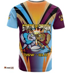 Amazing Aussie Queensland Maroons T-Shirt Custom State Of Origin 2024 Passionate Fan Born To Win QLD vs NSW