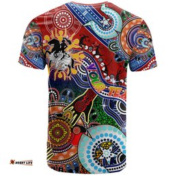 personalised dragons naidoc week 2024 t shirt australia aboriginal dot painting dt02