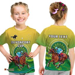 custom personalised australia devonport cup 2023 t shirt horse racing indigenous art