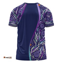 Amazing Aussie Australia Aboriginal Custom T-shirt - Purple Dot Dreamtime T-shirt