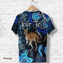 custom personalised australian astrology t shirt aries kangaroo zodiac aboriginal vibes blue