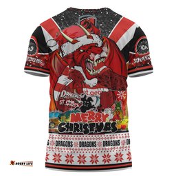 Amazing Aussie St. George Illawarra Dragons Christmas Custom T-shirt - Dragons Santa Aussie Big Things T-shirt
