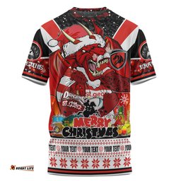 Amazing Aussie St. George Illawarra Dragons Christmas Custom T-shirt - Dragons Santa Aussie Big Things T-shirt