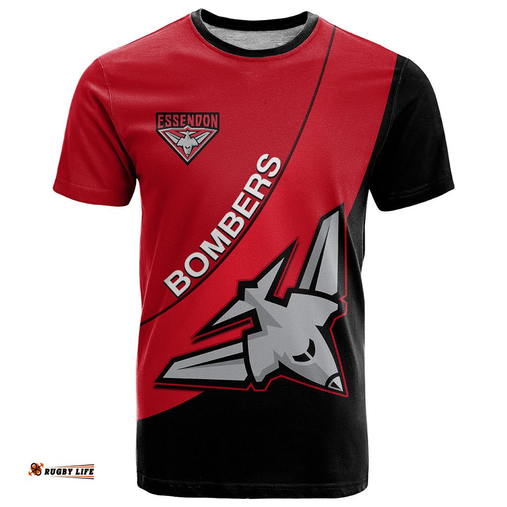 personalised essendon football 2023 t shirt go bombers simple style