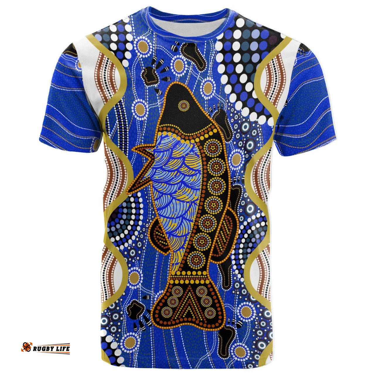 Amazing Aussie Australia Aboriginal Inspired T-Shirt - Fish And Dot