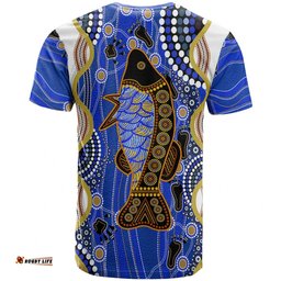 Amazing Aussie Australia Aboriginal Inspired T-Shirt - Fish And Dot