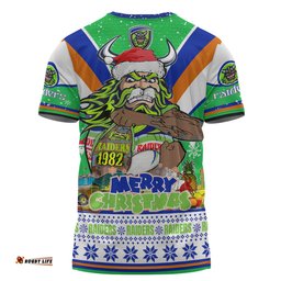 Amazing Aussie Canberra Raiders Christmas Custom T-shirt - Canberra Viking Santa Aussie Big Things T-shirt