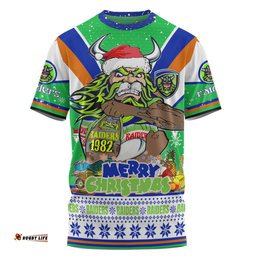 Amazing Aussie Canberra Raiders Christmas Custom T-shirt - Canberra Viking Santa Aussie Big Things T-shirt