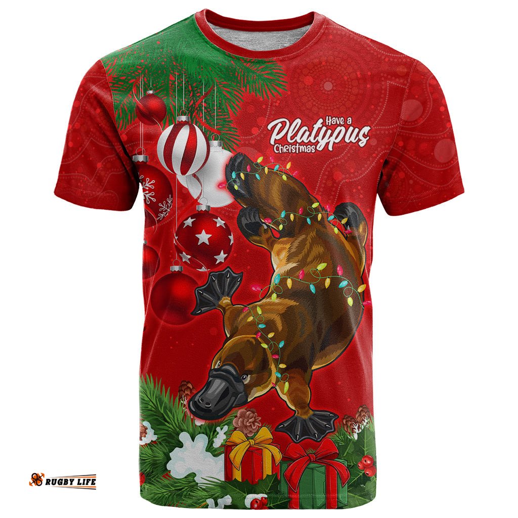 platypus lover t shirt australia merry christmas aboriginal