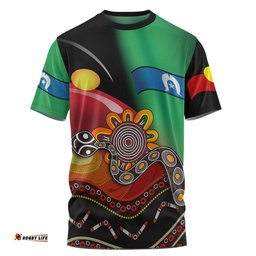 Amazing Aussie Australia Aboriginal Custom T-shirt - The Rainbow Serpent Dreamtime Give Shape To The Earth T-shirt