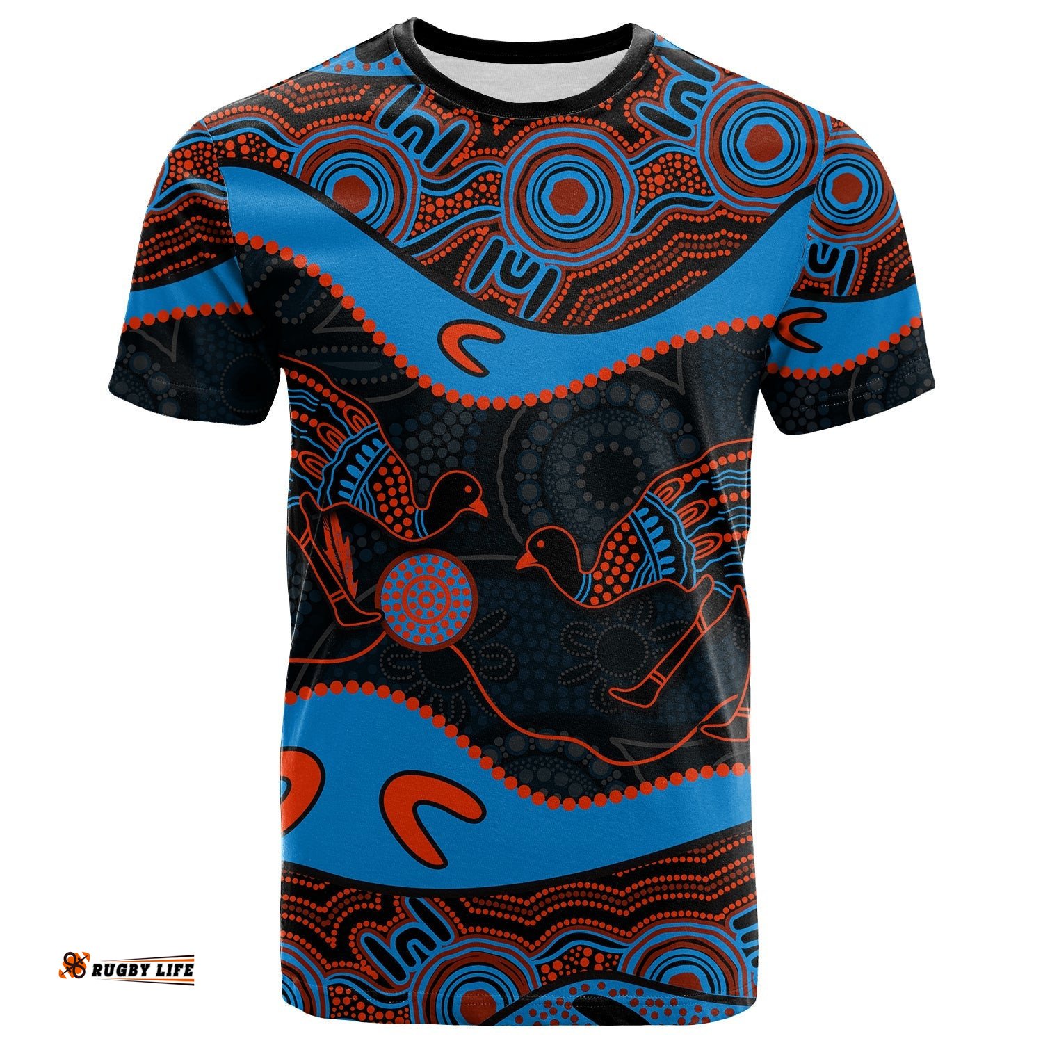 emu aboriginal t shirt style no5