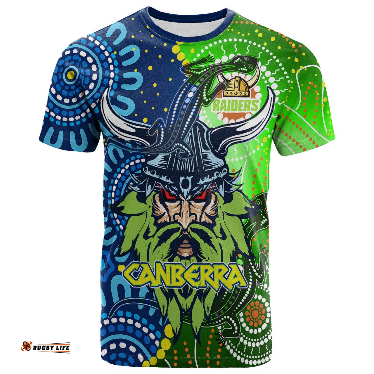 Amazing Aussie Canberra Raiders Custom T-shirt - Indigenous Canberra Raiders Power T-shirt