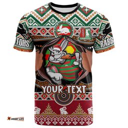 Amazing Aussie South Sydney Rabbitohs T-Shirt - Custom Merry Christmas Super Rabbitohs In Me T-Shirt
