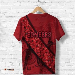 essendon bombers t shirt anzac day indigenous redAmazing Aussie