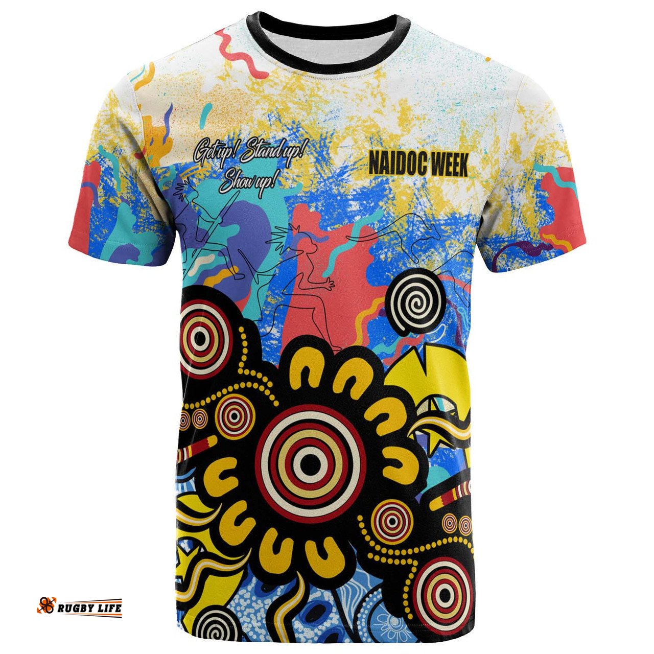 Amazing Aussie Australia Naidoc Week T-shirt - Custom Celebrate Naidoc Aboriginal Inspired Culture with Torres Strait Flag Colour T-shirt