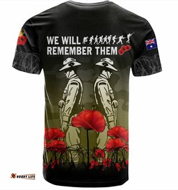 Amazing Aussie Australia Anzac Day T-shirt - Anzac Day Soldier We Will Remember Them T-shirt Yellow