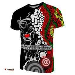 panthers t shirt aboriginal dots