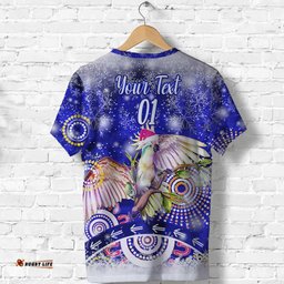 custom personalised australia cockatoo christmas t shirt original style blue