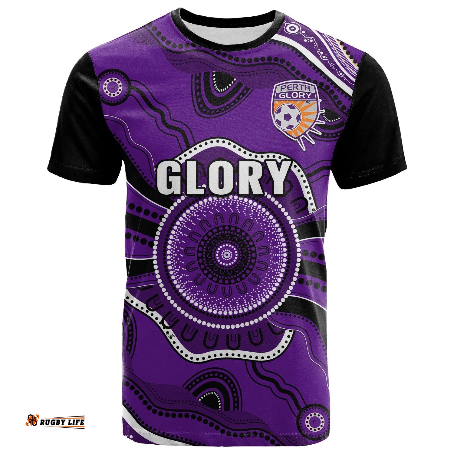 perth glory football t shirt dot painting style