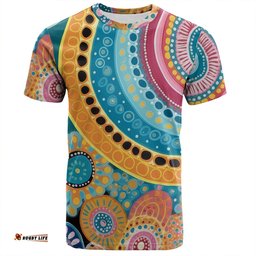 Amazing Aussie Australia Aboriginal T-shirt - Colorful Pattern And Dots Art T-shirt