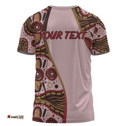 Amazing Aussie Australia Aboriginal Custom T-shirt - Aboriginal Inspired With Pink Background T-shirt